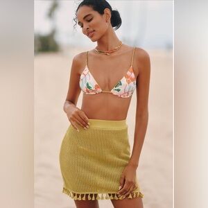 NWT Anthropologie: Celandine Crochet Tassel Mini Skirt